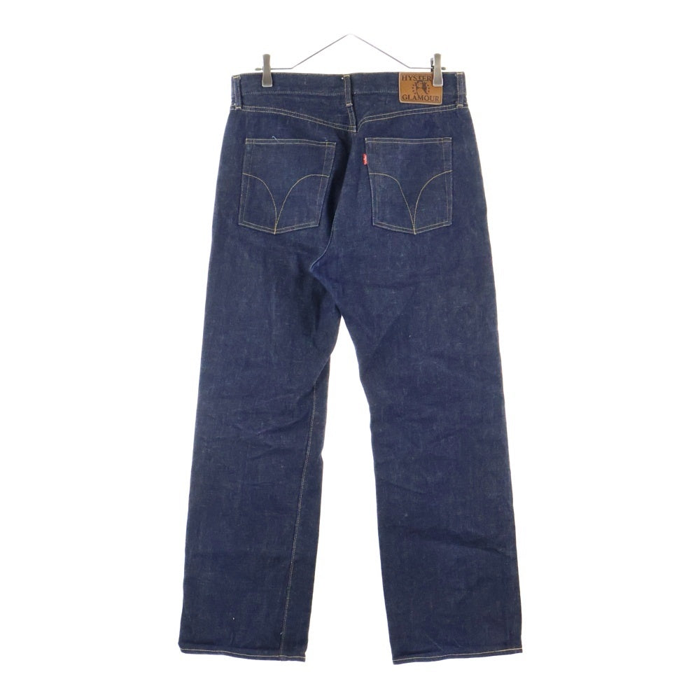 HYSTERIC GLAMOUR(ヒステリックグラマー) 24SS 60'S XXストレートデニムパンツ スタッズデザインジーンズ インディゴ 02241AP01