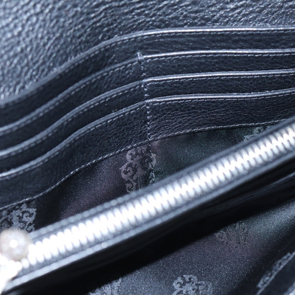 CHROME HEARTS(クロムハーツ) JUDY CROSS BALL ジュディ クロス ボール ボタン レザーウォレット 長財布 ブラック BCA366