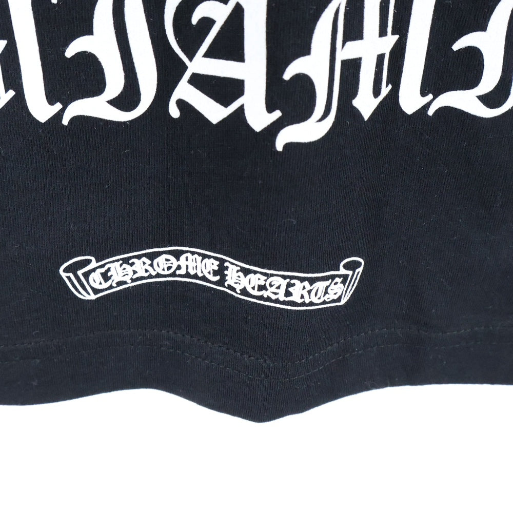 CHROME HEARTS(クロムハーツ) マイアミ限定 バックホースシュー プリント 半袖 クルーネック Tシャツ ブラック