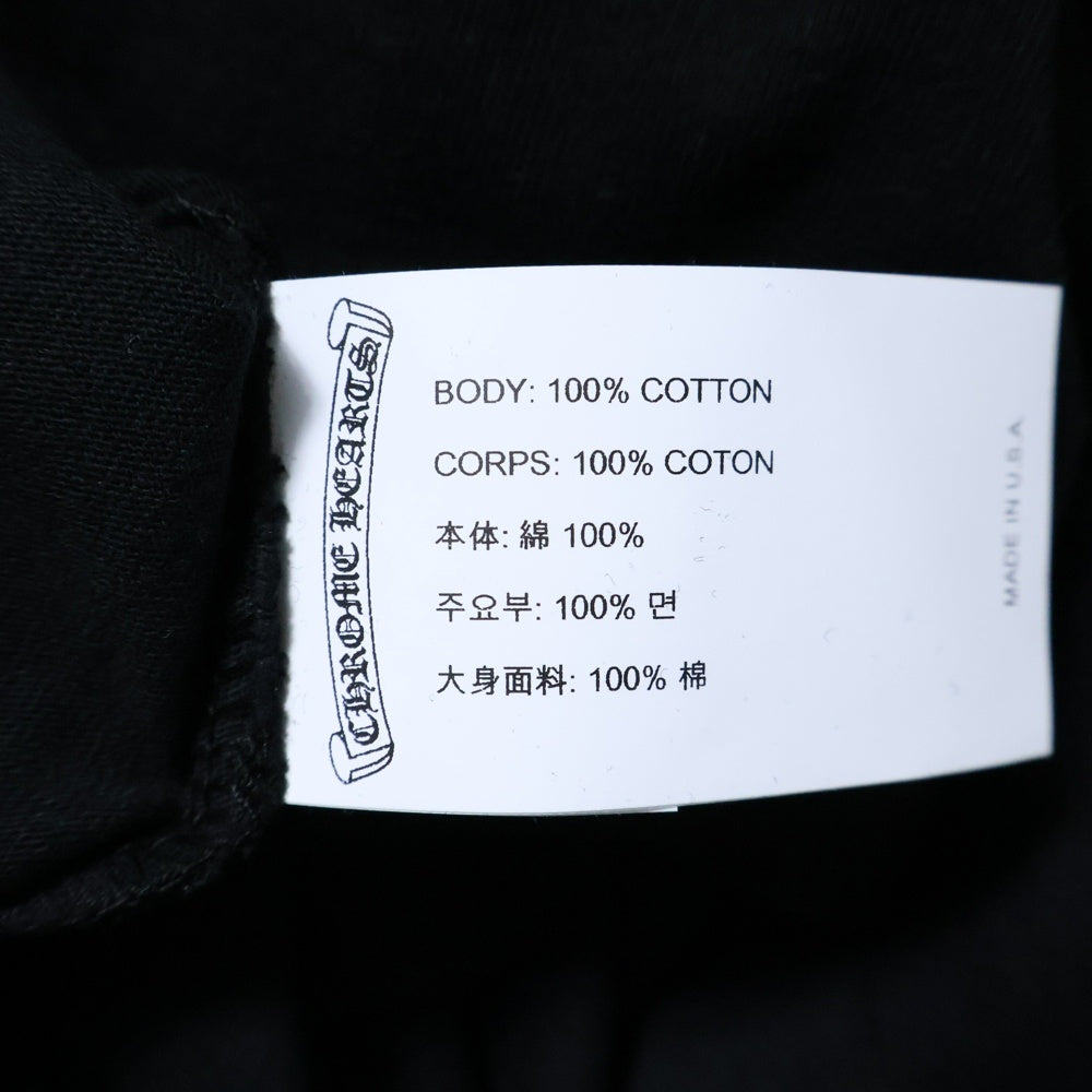 CHROME HEARTS(クロムハーツ) Y NOT 胸ポケットロゴ刺繍 半袖 クルーネック Tシャツ ブラック