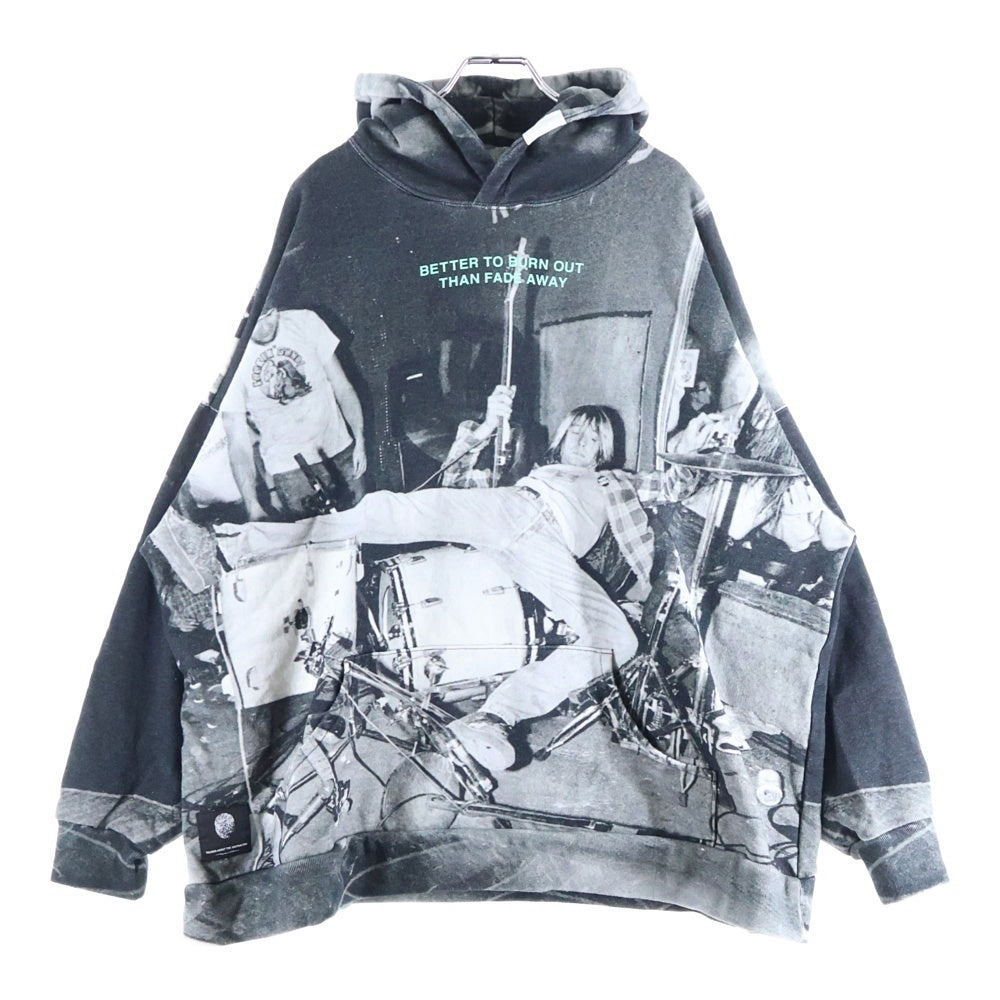 TALKING ABOUT THE ABSTRACTION(トーキング アバウト ザ アブストラクション) CHALLES PHOTO PRINT PARKA シャルレス フォトプリント オーバーサイズ プルオーバーパーカー グレー SS-PPK-0001A