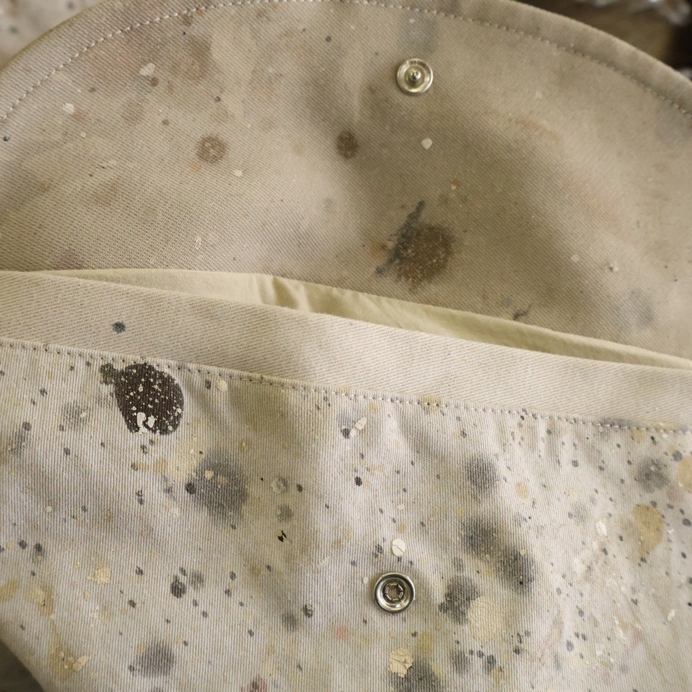 TALKING ABOUT THE ABSTRACTION(トーキング アバウト ザ アブストラクション) CLOTH MODS PARKA ペンキ柄 クロース モッズ パーカー ホワイト SW-J-001