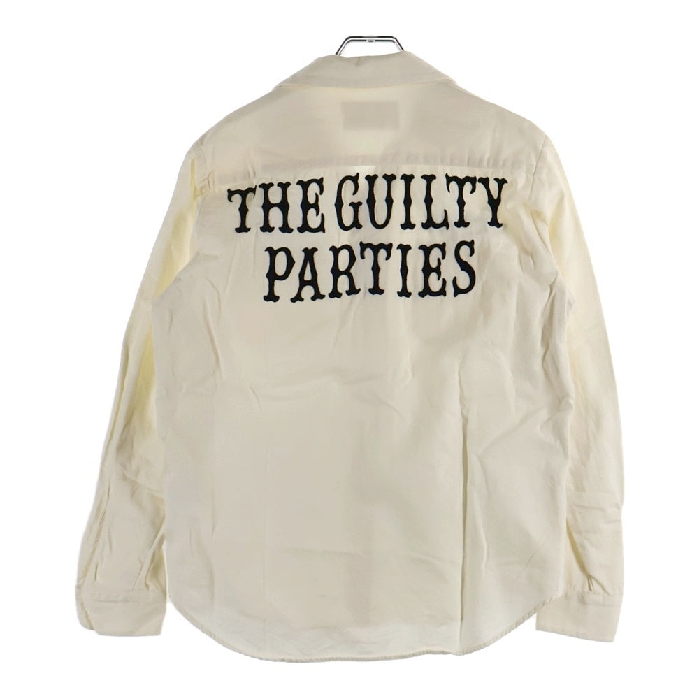 WACKO MARIA(ワコマリア) 刺繍ロゴ オープンカラー 長袖シャツ ホワイト