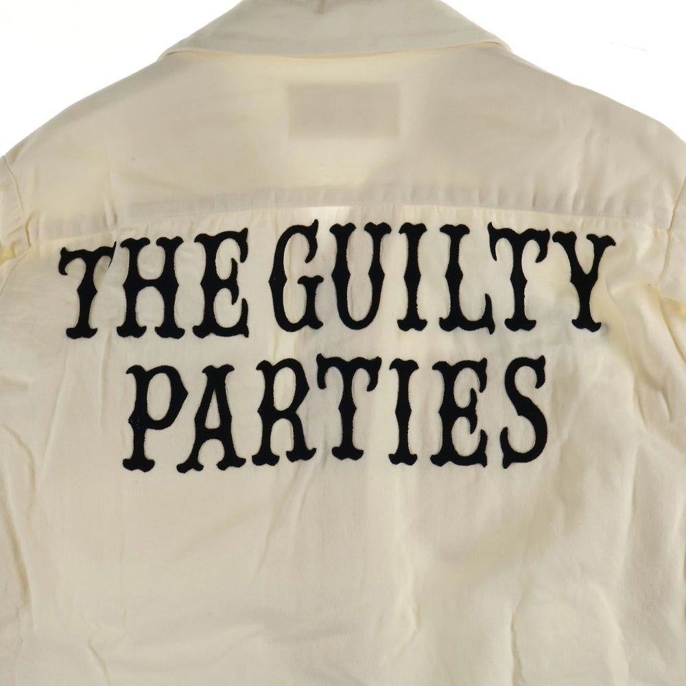 WACKO MARIA(ワコマリア) 刺繍ロゴ オープンカラー 長袖シャツ ホワイト