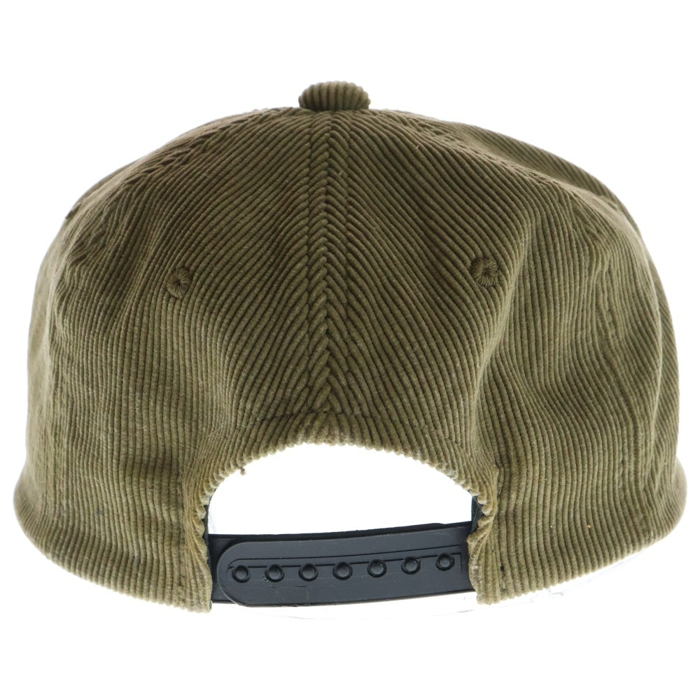 TENDERLOIN(テンダーロイン) コーデュロイ スナップバック ストレートキャップ ロゴパッチ カーキ