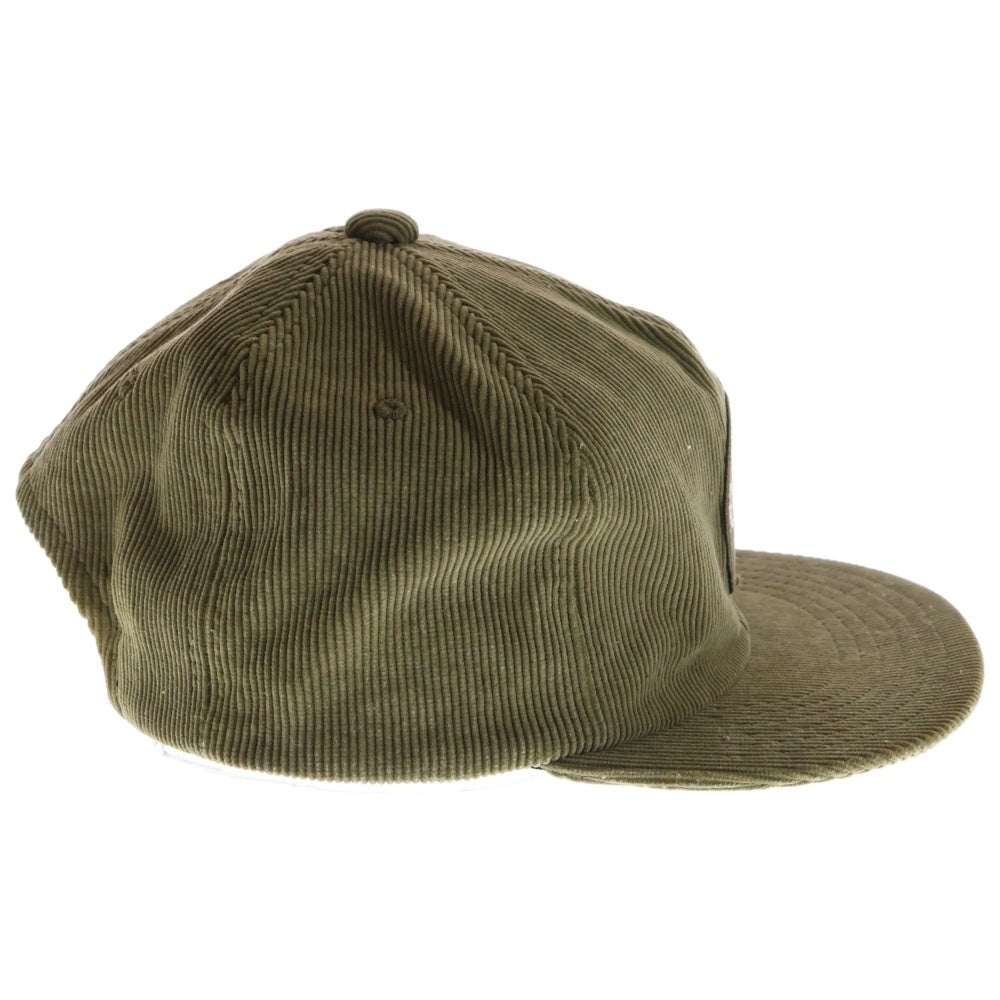 TENDERLOIN(テンダーロイン) コーデュロイ スナップバック ストレートキャップ ロゴパッチ カーキ