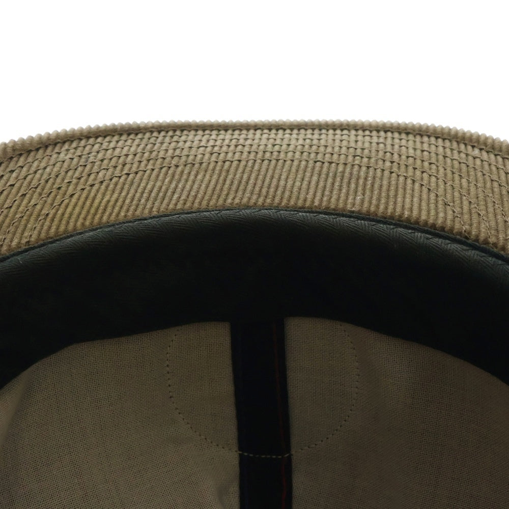 TENDERLOIN(テンダーロイン) コーデュロイ スナップバック ストレートキャップ ロゴパッチ カーキ