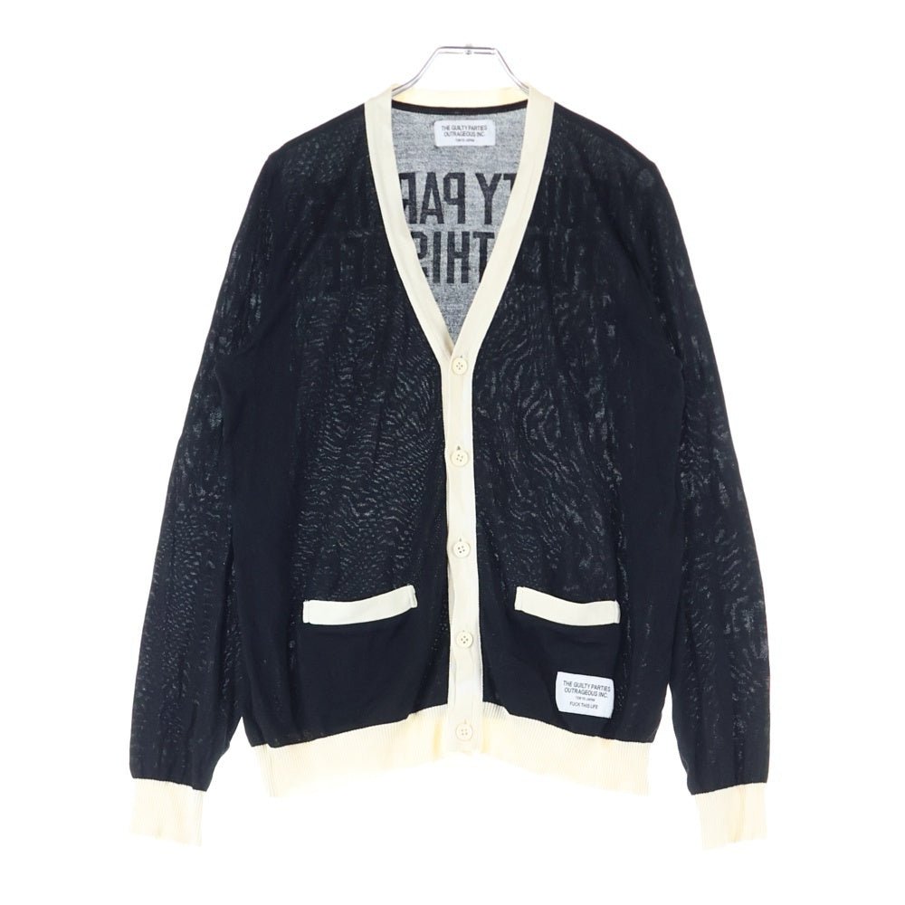 【新品未使用】ワコマリア ブラックアイパッチ カーディガン XL WACKO MARIA BLACK EYE PATCH モヘアカーディガン XL