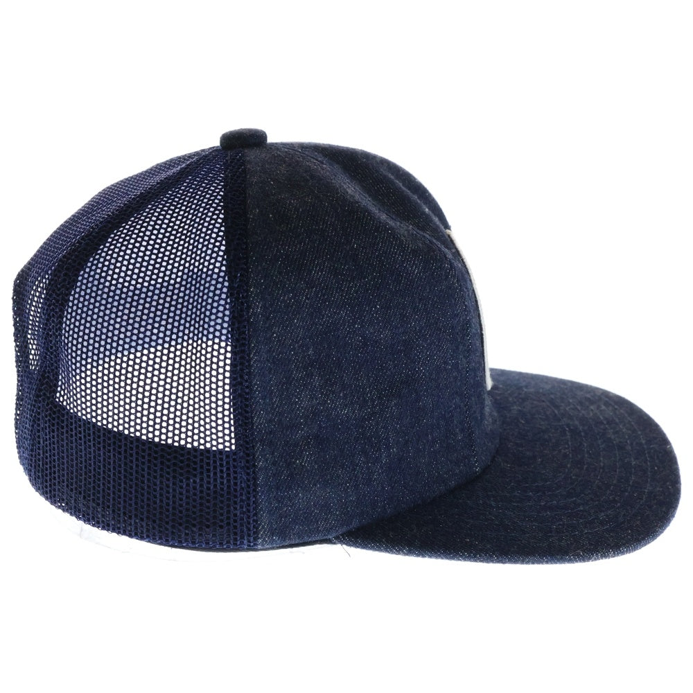 TENDERLOIN(テンダーロイン) デニム トラッカー メッシュ ストレートキャップ スナップバック ロゴパッチ インディゴ