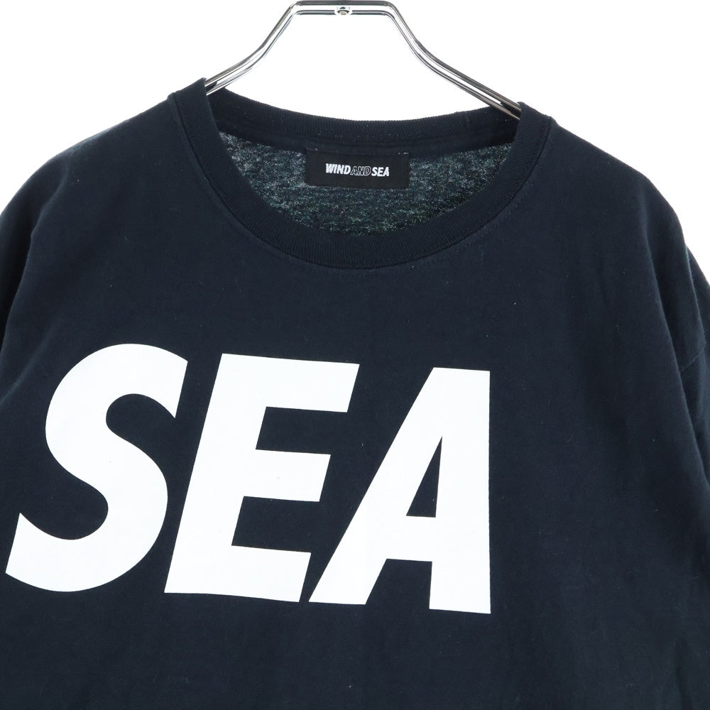 WIND AND SEA(ウィンダンシー) 両面ロゴプリント 長袖 クルーネック T