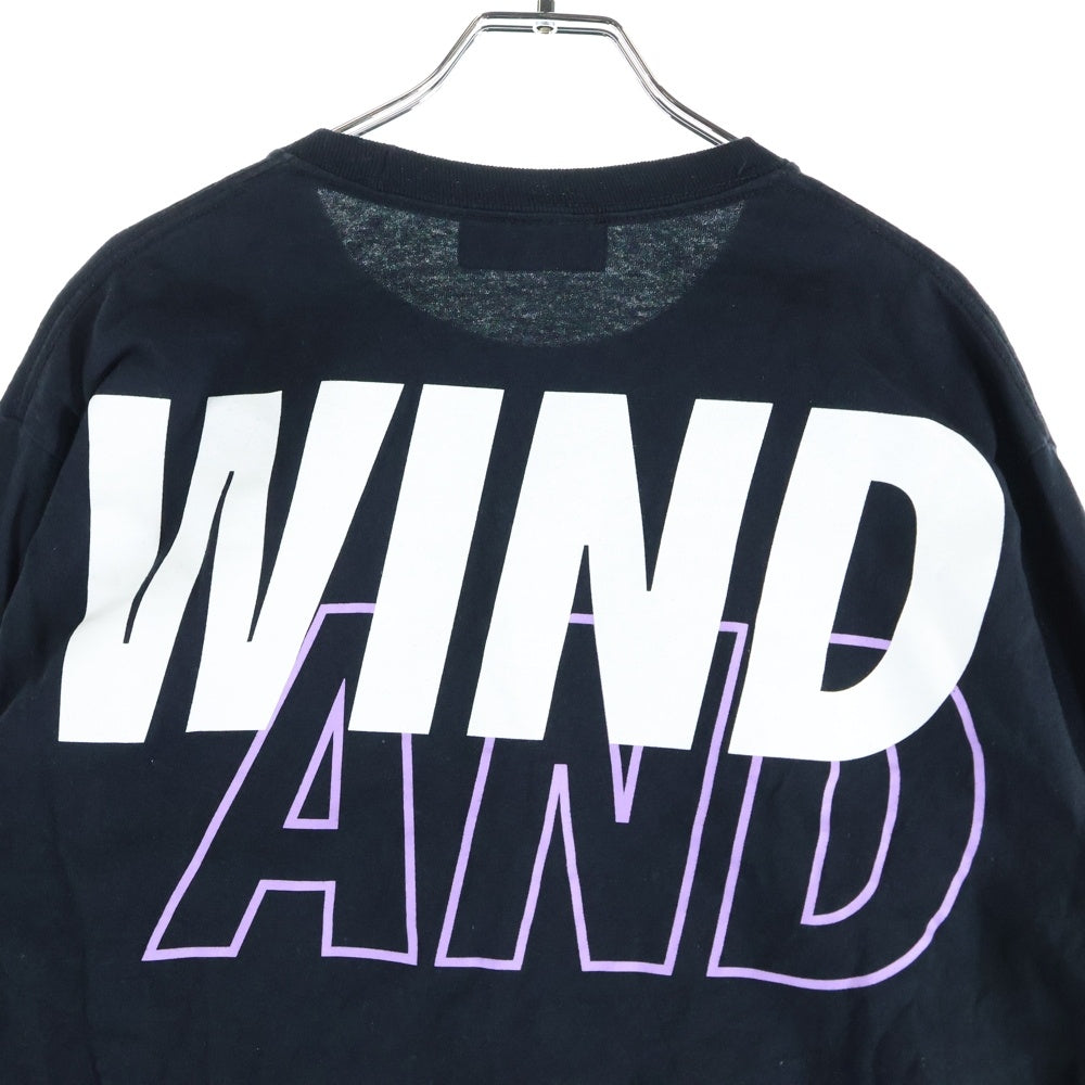 WIND AND SEA(ウィンダンシー) 両面ロゴプリント 長袖 クルーネック T