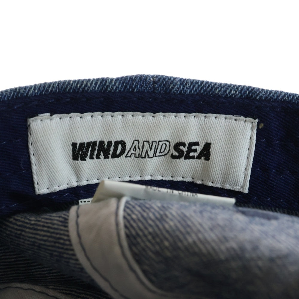 WIND AND SEA(ウィンダンシー) デニムキャップ ロゴ刺繍 アジャスター インディゴ WDS-20S-GD-01