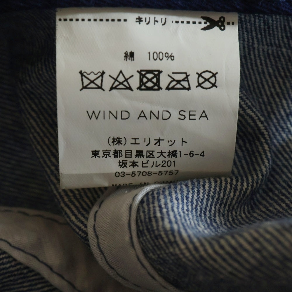 WIND AND SEA(ウィンダンシー) デニムキャップ ロゴ刺繍 アジャスター インディゴ WDS-20S-GD-01