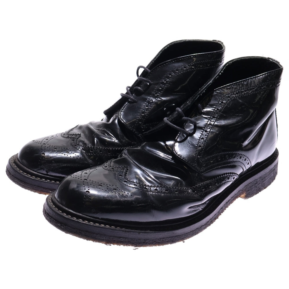 LUKER BY NEIGHBORHOOD(ルーカーバイネイバーフッド) superior エナメルチャッカブーツ レースアップ ブラック