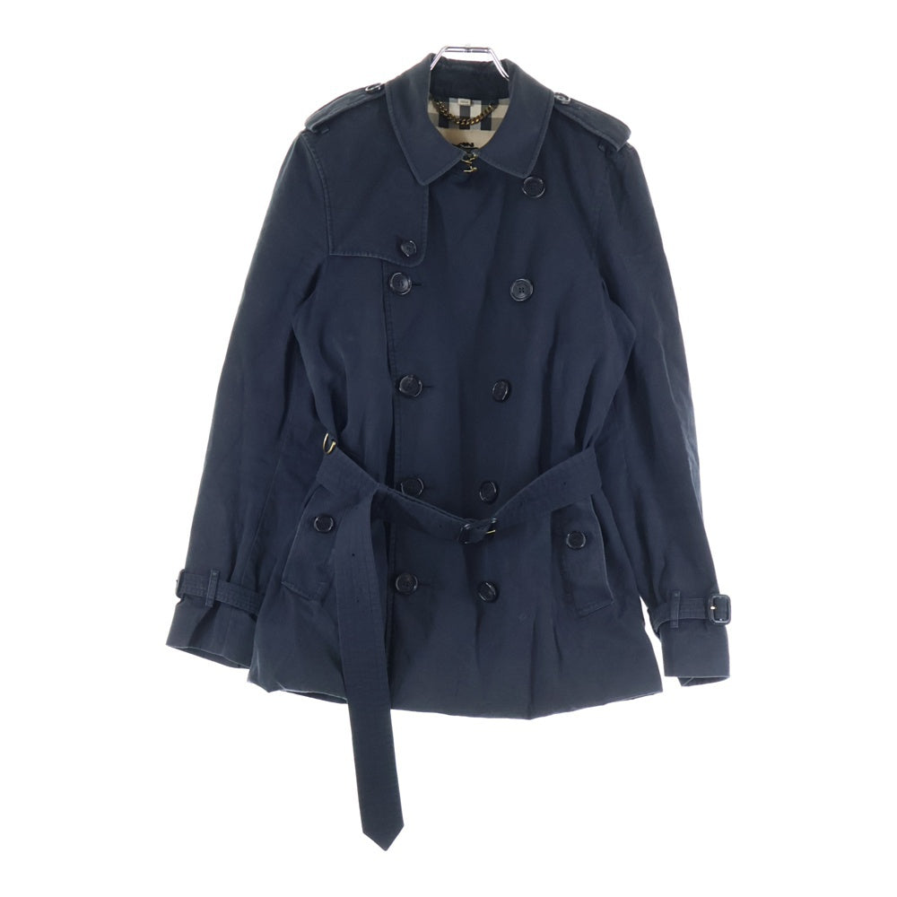 BURBERRY(バーバリー) THE KENSINGTON ザケンジントン 裏地ノバチェック トレンチコート ショート ブラック