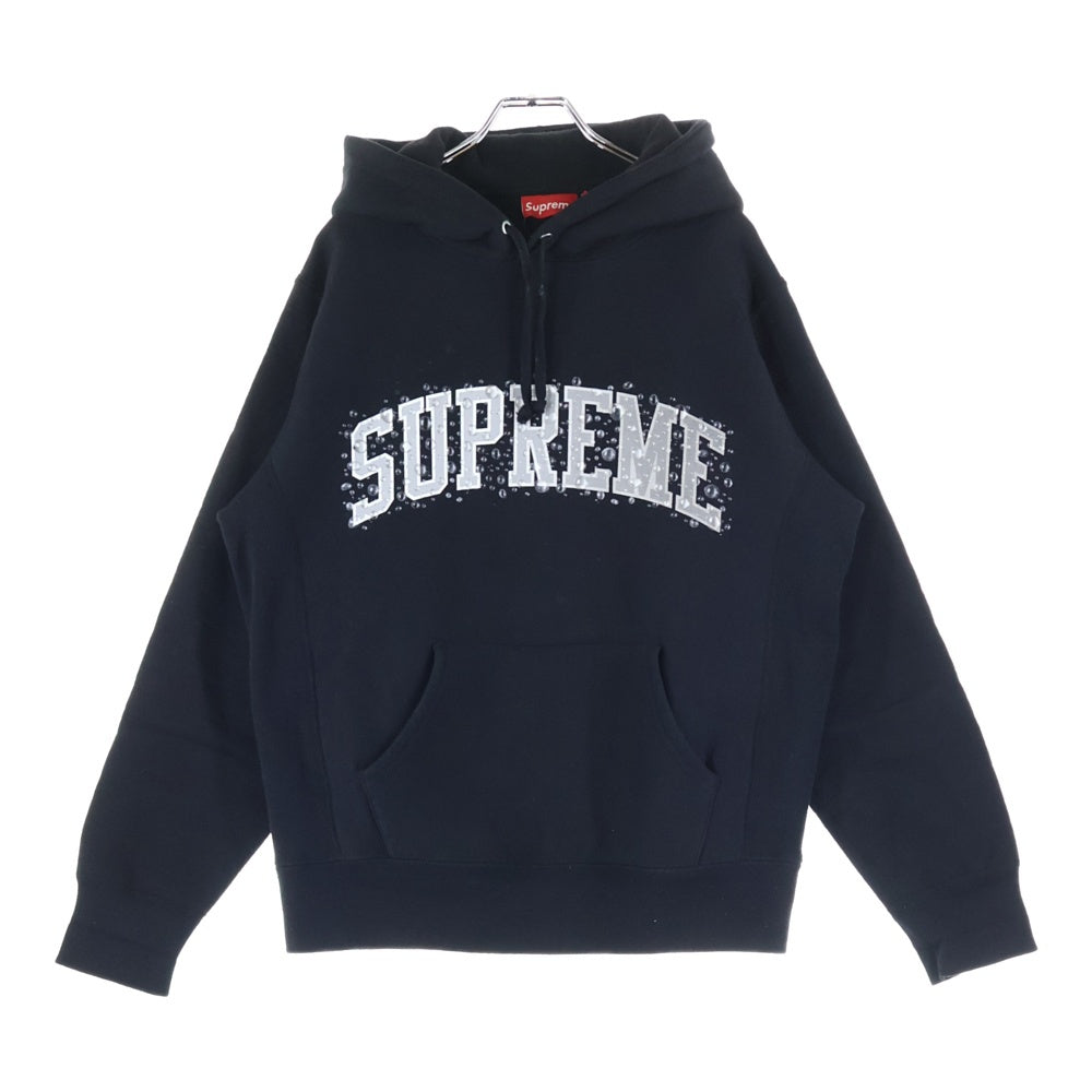 SUPREME(シュプリーム) 18AW Water Arc Hooded Sweatshirt ウォーターアーチロゴプリント プルオーバーパーカー ブラック