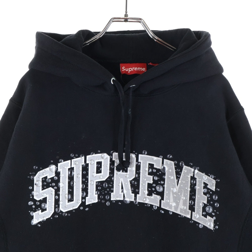 SUPREME(シュプリーム) 18AW Water Arc Hooded Sweatshirt ウォーターアーチロゴプリント プルオーバーパーカー ブラック