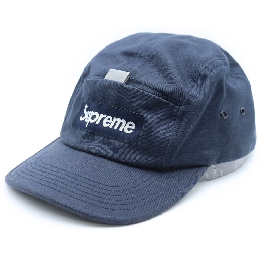 SUPREME(シュプリーム) 18AW Reflective Tab Pocket Camp Cap リフレクティブタブポケット ボックスロゴキャンプキャップ ネイビー