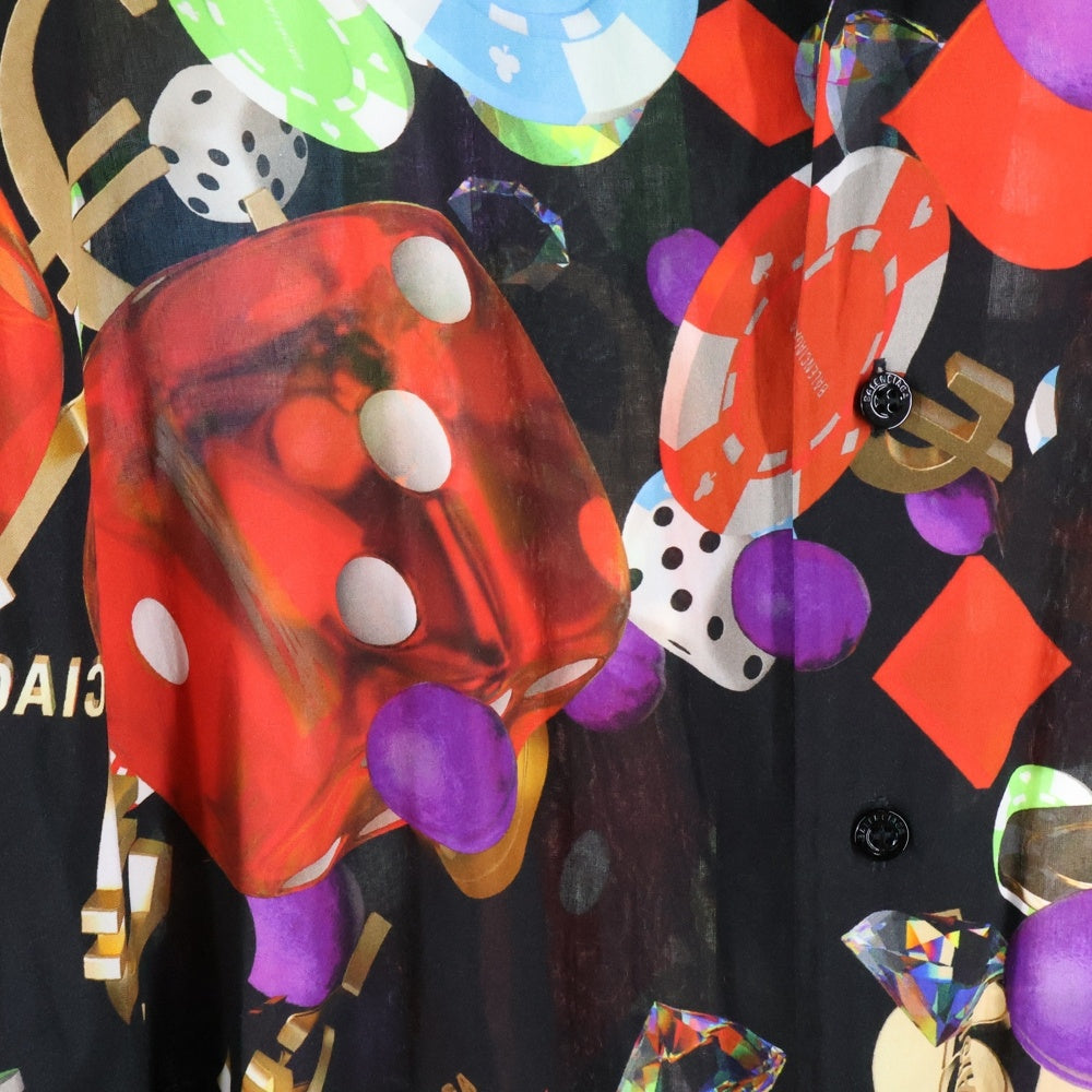 BALENCIAGA(バレンシアガ) 19SS レーヨン カジノシャツ 半袖シャツ オープンカラー マルチカラー 571440 TEL42 1076