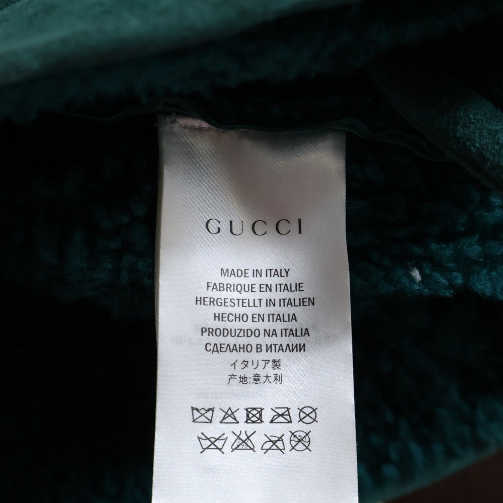 GUCCI(グッチ) ムートン ダブル ライダース ジャケット ラムレザー 裏ボア レディース グリーン 390104