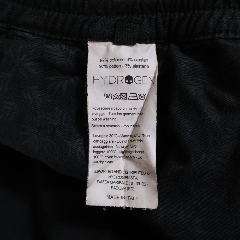 HYDROGEN(ハイドロゲン) コットンライダースパンツ フルレングス ストレッチ ブラック