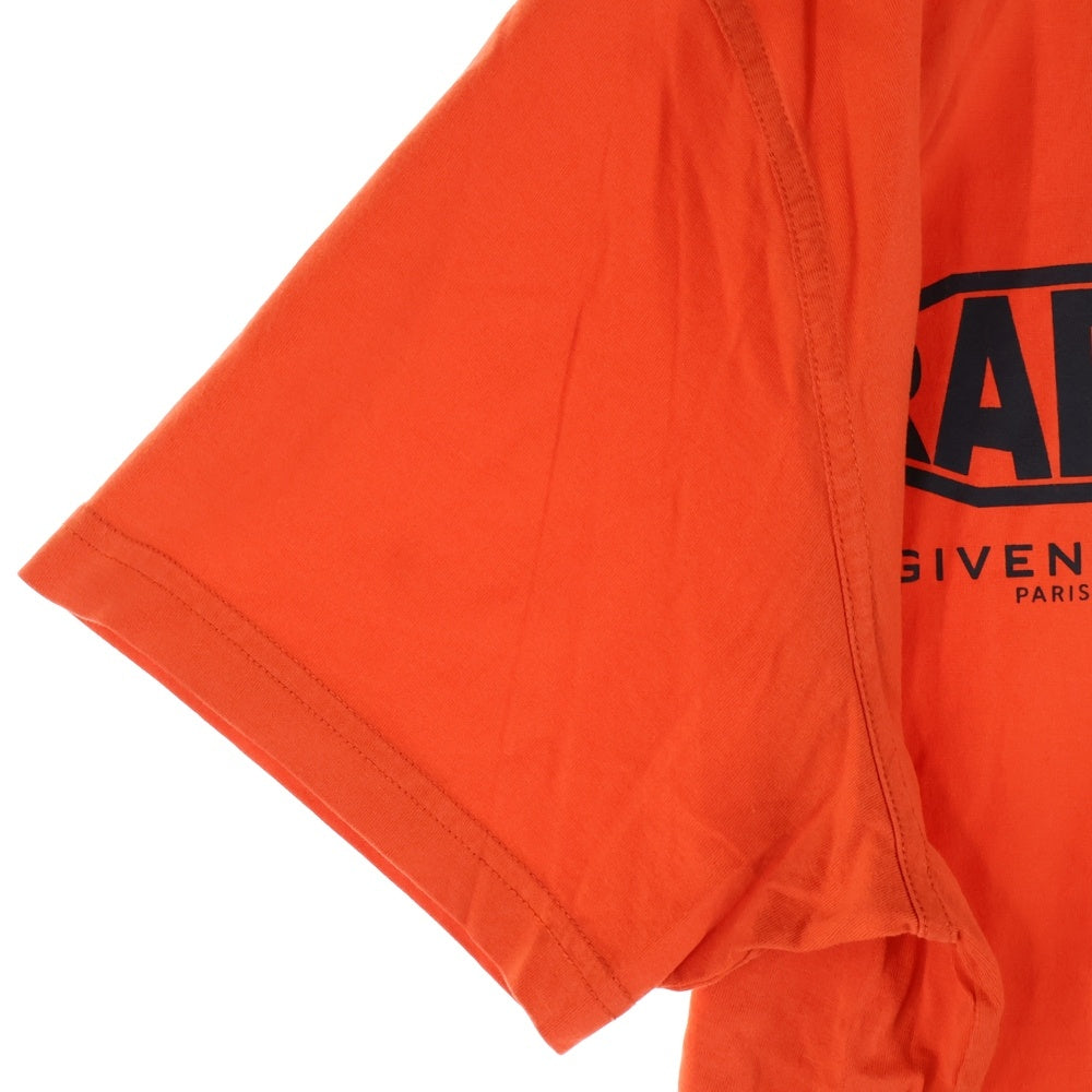 GIVENCHY(ジバンシィ) 両面プリント 半袖 クルーネック Tシャツ オレンジ BM70SU3002