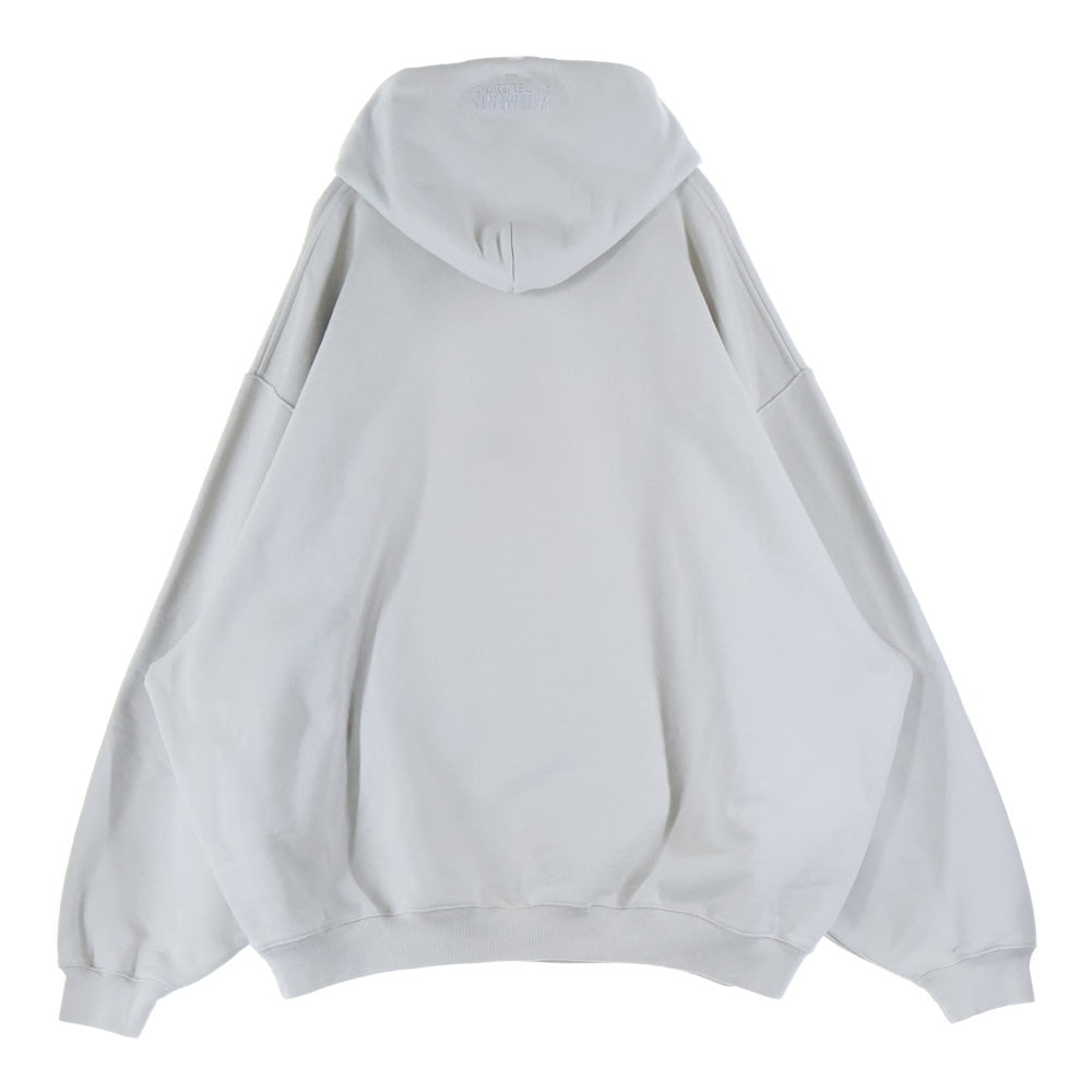 VETEMENTS(ヴェトモン) 23AW クリスタルロゴ パーカー プルオーバー ラインストーン オーバーサイズ グレー