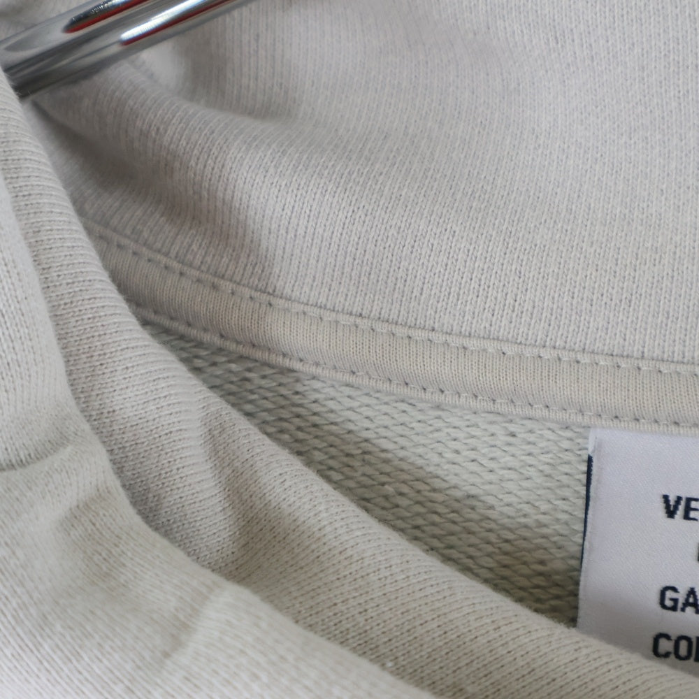 VETEMENTS(ヴェトモン) 23AW クリスタルロゴ パーカー プルオーバー ラインストーン オーバーサイズ グレー