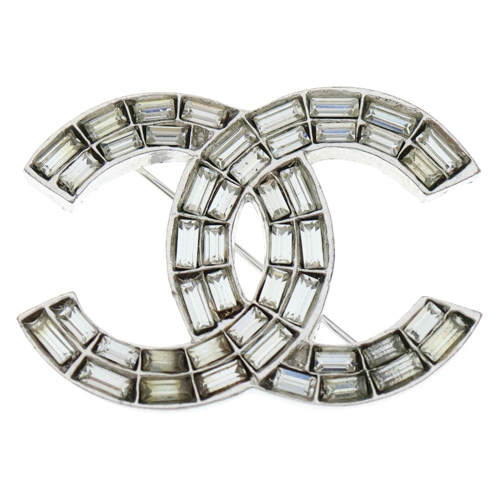 CHANEL(シャネル) ココマーク ブローチ クリアストーン コサージュ レディース クリスタル/シルバー