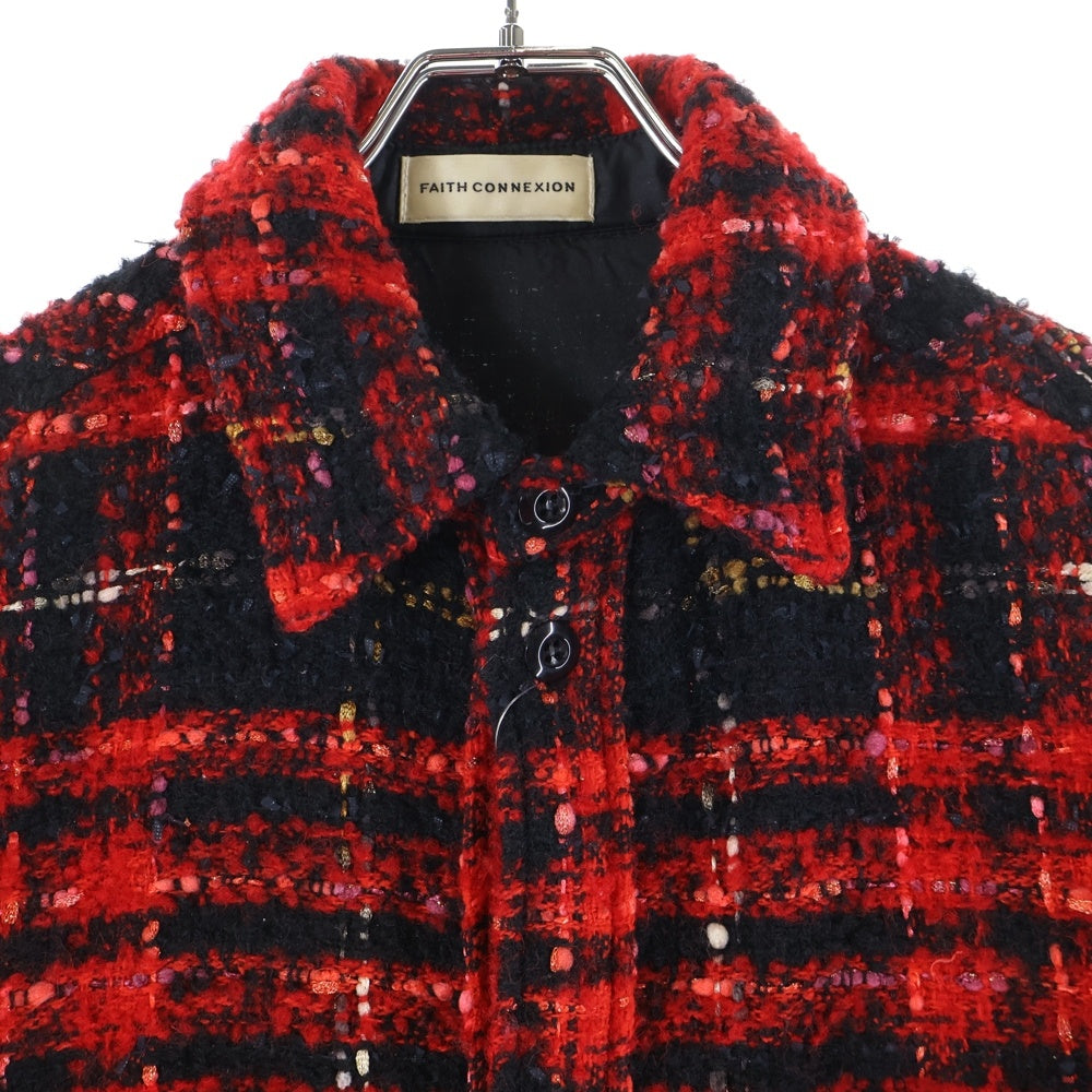 FAITH CONNEXION(フェイスコネクション) Tweed Overshirt ツイード オーバーサイズ長袖シャツ