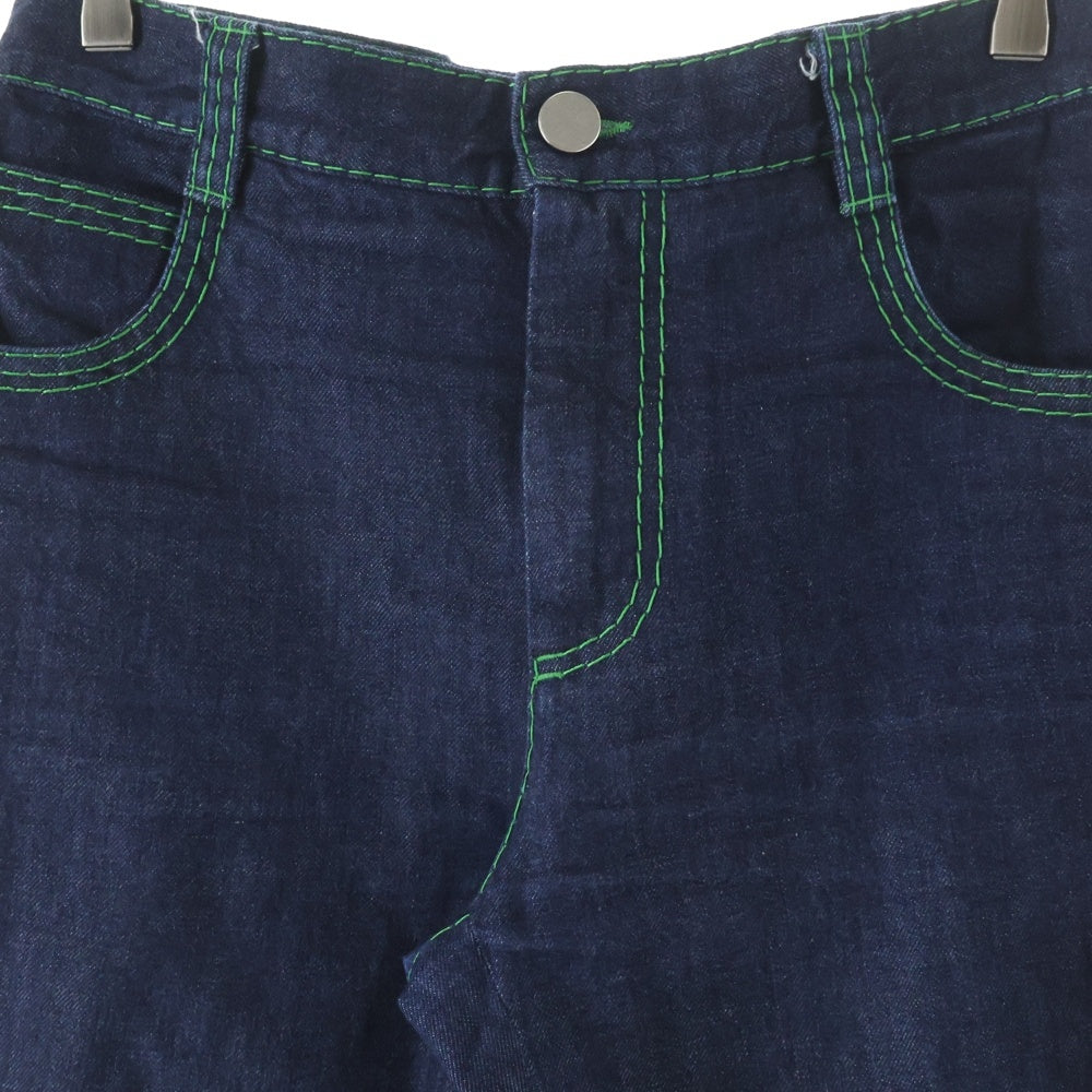 BOTTEGA VENETA(ボッテガヴェネタ) 22SS グリーンステッチデニムパンツ インディゴ 688963 V1N10