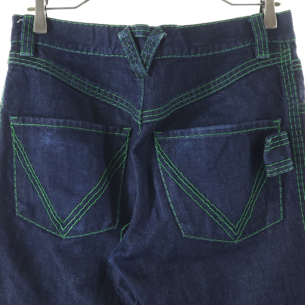 BOTTEGA VENETA(ボッテガヴェネタ) 22SS グリーンステッチデニムパンツ インディゴ 688963 V1N10