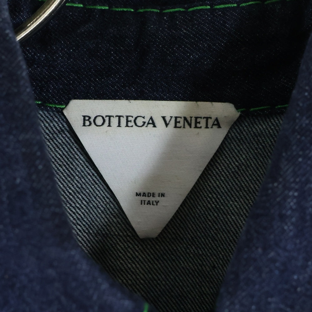 BOTTEGA VENETA(ボッテガヴェネタ) 22SS グリーンステッチ デニムジャケット インディゴ 671063 V1N10