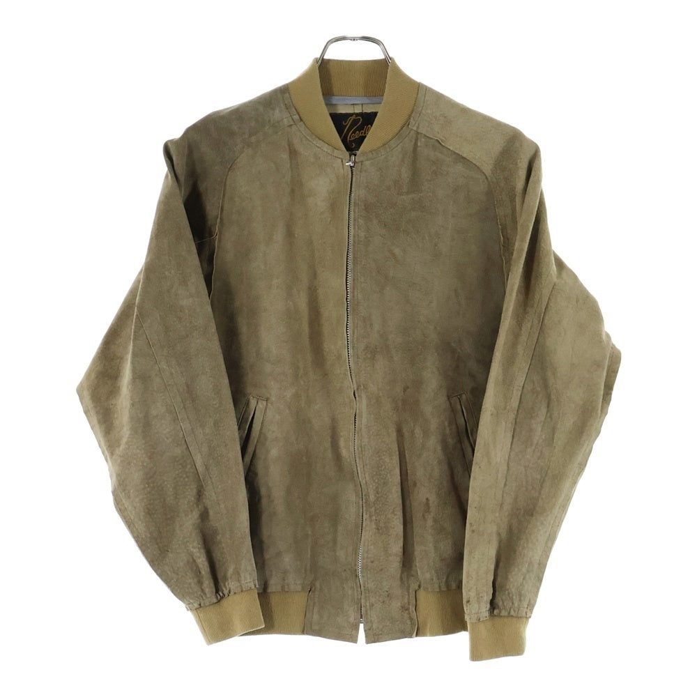 Needles(ニードルス) レザージャケット ジップアップブルゾン ベージュ