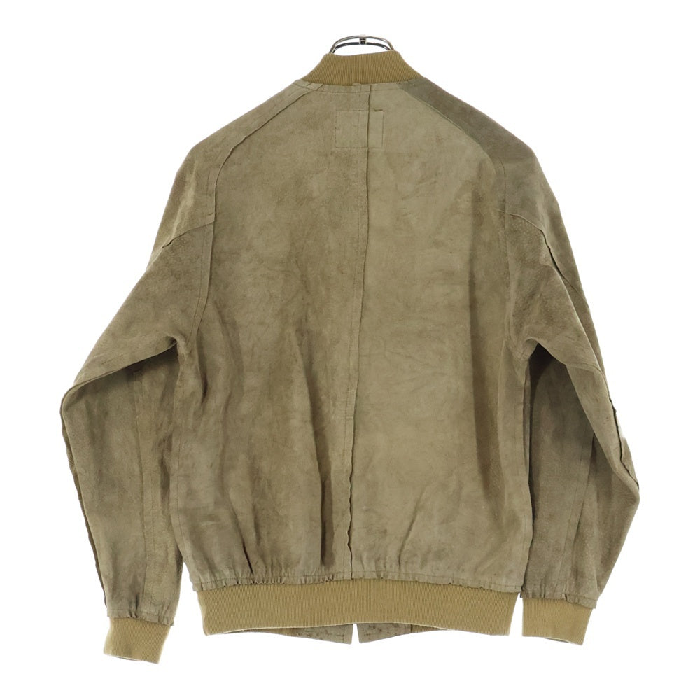 Needles(ニードルス) レザージャケット ジップアップブルゾン ベージュ