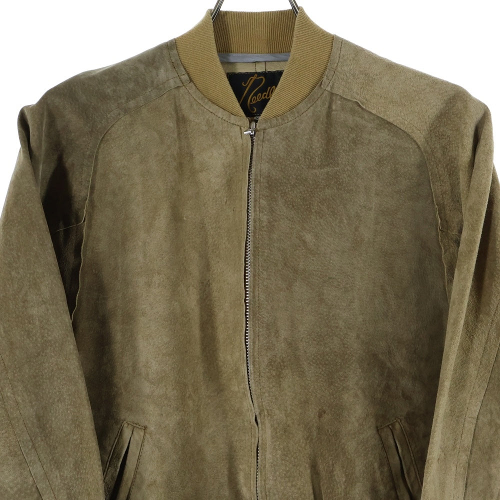 Needles(ニードルス) レザージャケット ジップアップブルゾン ベージュ