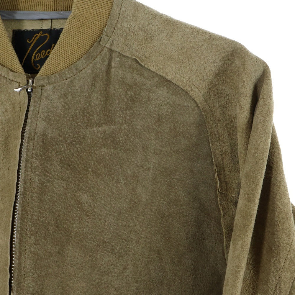 Needles(ニードルス) レザージャケット ジップアップブルゾン ベージュ