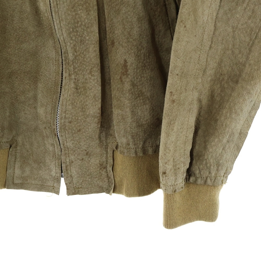 Needles(ニードルス) レザージャケット ジップアップブルゾン ベージュ