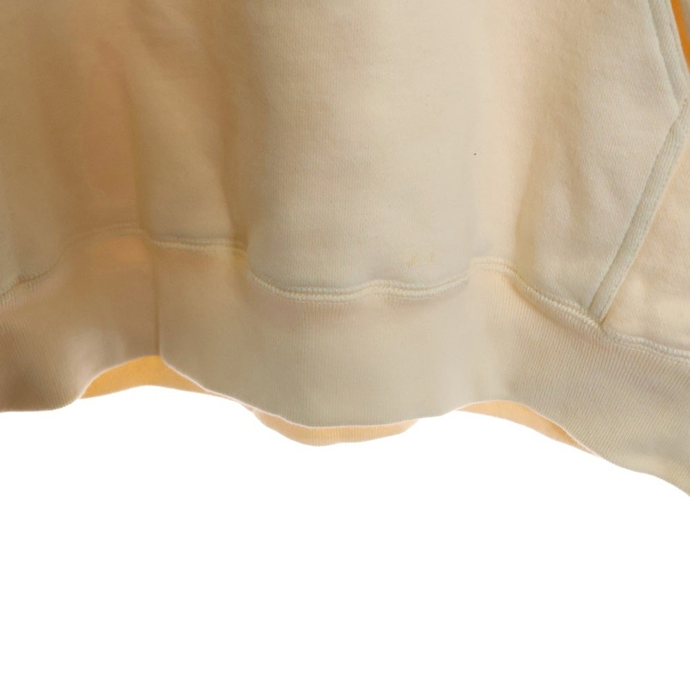 THE BLACK EYE PATCH(ブラックアイパッチ) LABEL HOODIE SWEATSHIRT 取扱注意刺繍 プルオーバーパーカー アイボリー