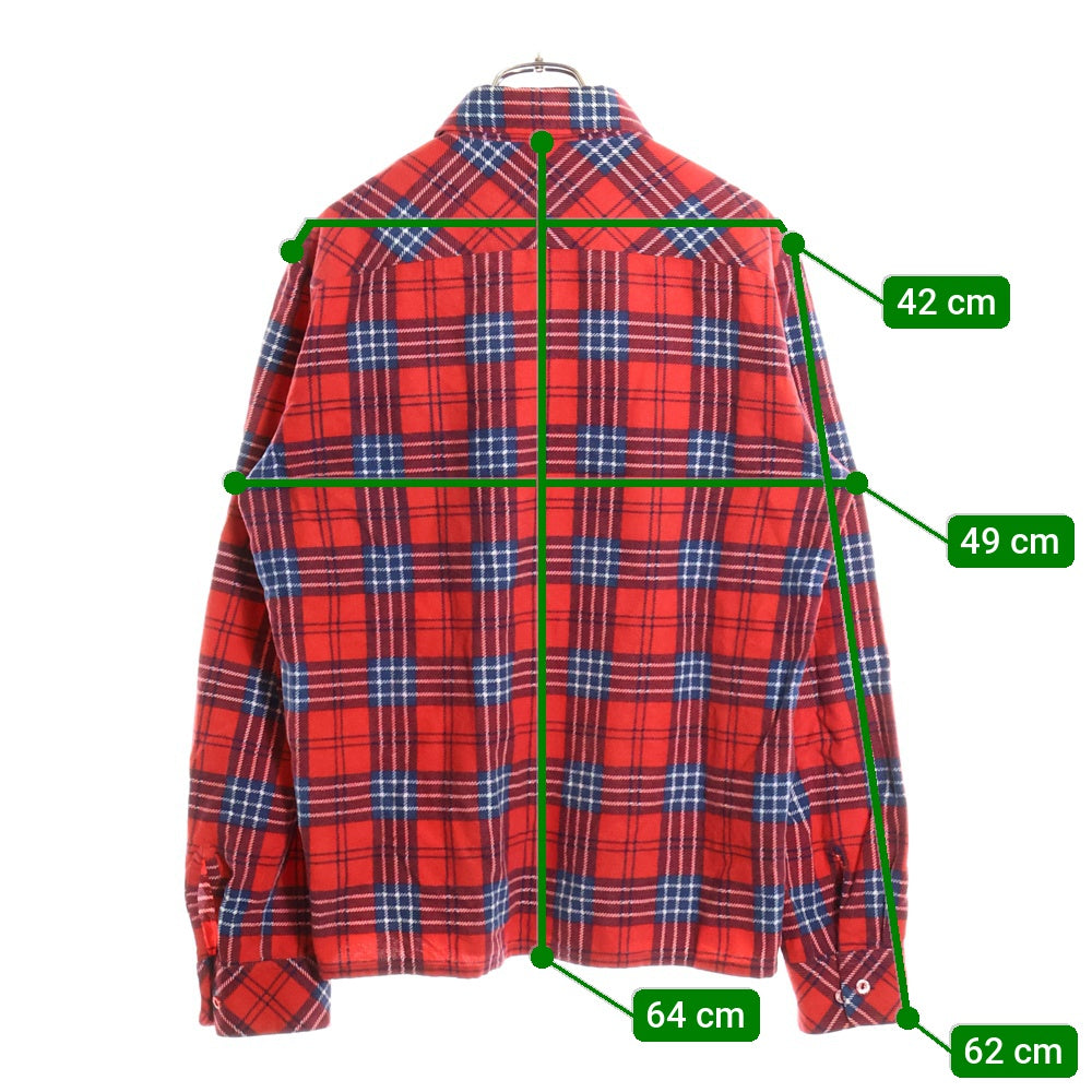 NUMBER (N)INE(ナンバーナイン) 06SS ガンス期 長袖シャツ フランネルシャツ レッド NS008