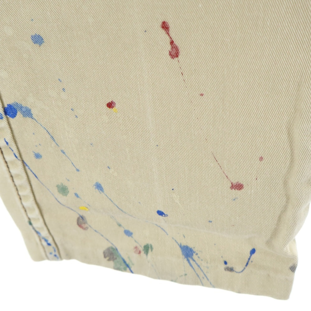 NUMBER (N)INE(ナンバーナイン) 08AW ポートランド期 ペイント加工 ジョガーチノパンツ ベージュ F08-NP001