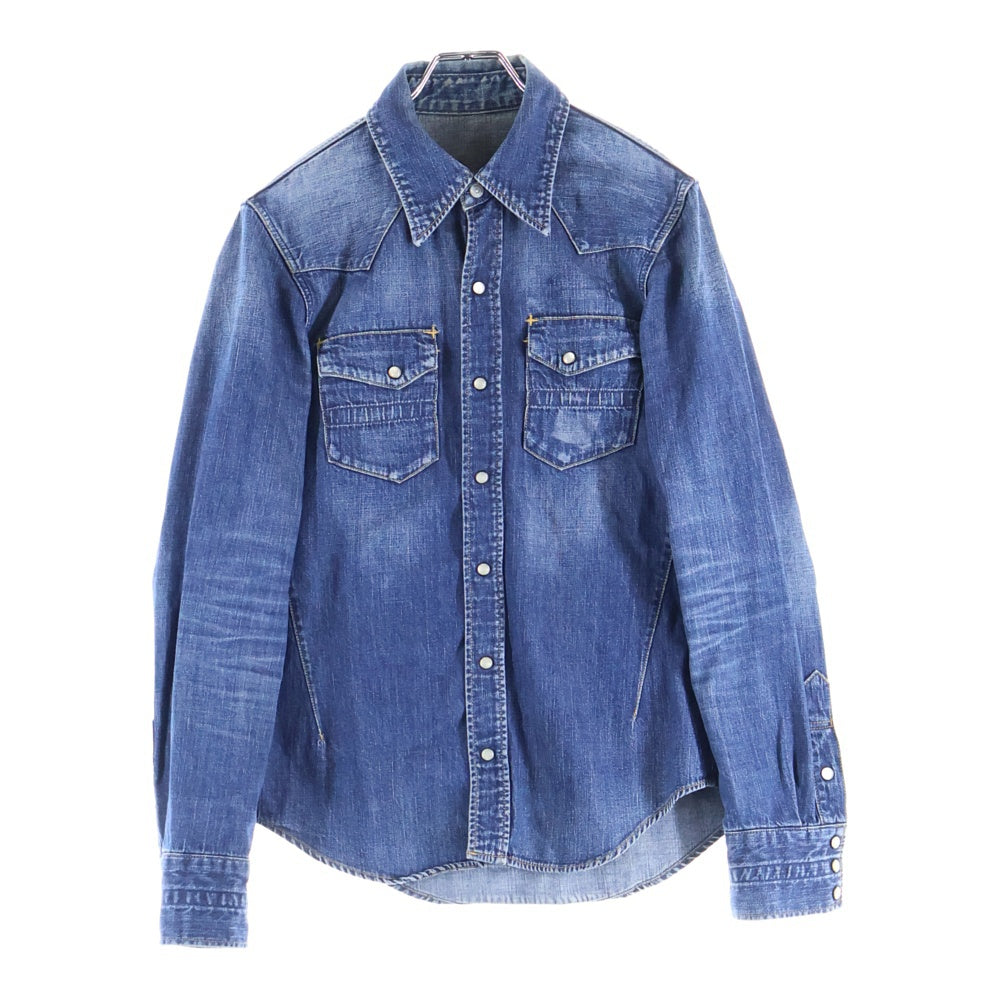 NUMBER (N)INE(ナンバーナイン) 07AW デニムウェスタンシャツ 長袖シャツ スナップボタン インディゴ F07-NNS001B
