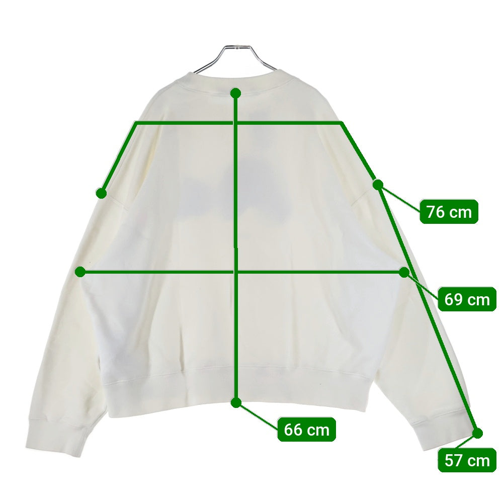 Palm Angels(パームエンジェルス) Kill THE Bear Sweatshirt キルザベアスウェットシャツ フロントデザイン クルーネックトレーナー ホワイト PMBA026C99FLE002