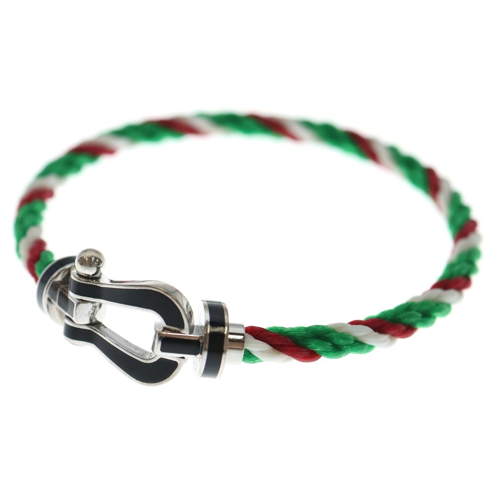 FRED(フレッド) フォース10 ブレスレット Au750 ケーブル グリーン/レッド/ホワイト レディース