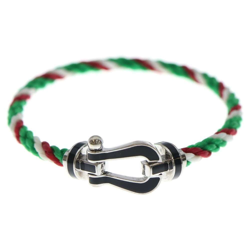 FRED(フレッド) フォース10 ブレスレット Au750 ケーブル グリーン/レッド/ホワイト レディース