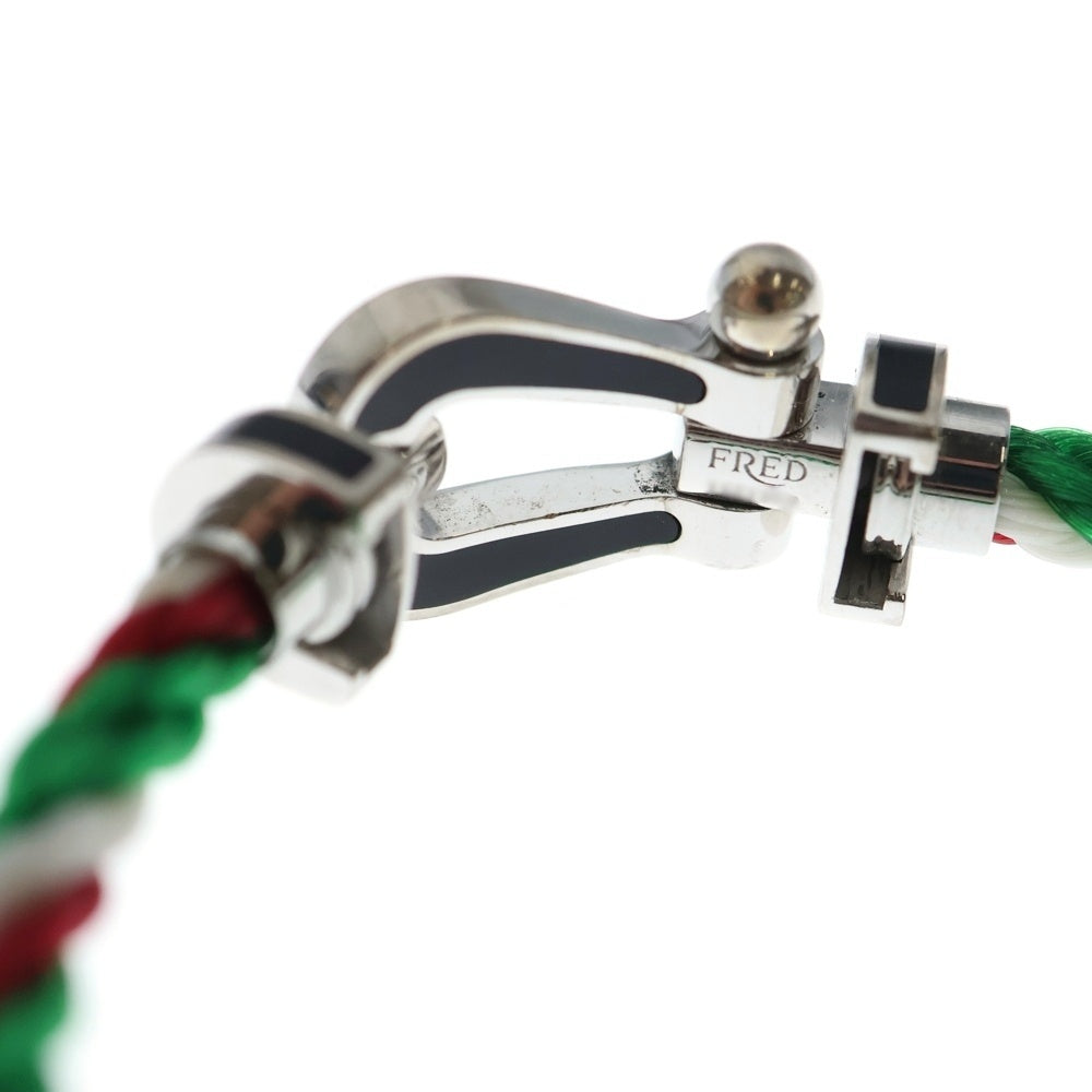 FRED(フレッド) フォース10 ブレスレット Au750 ケーブル グリーン/レッド/ホワイト レディース