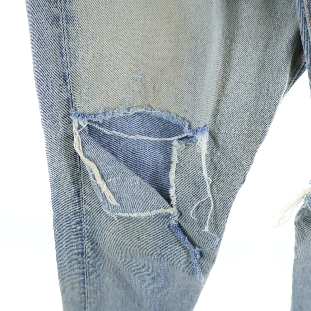 SAINT LAURENT PARIS(サンローランパリ) ウォッシュド加工 ストレートデニムパンツ ジーンズ インディゴ 644024 YM372 レディーズ