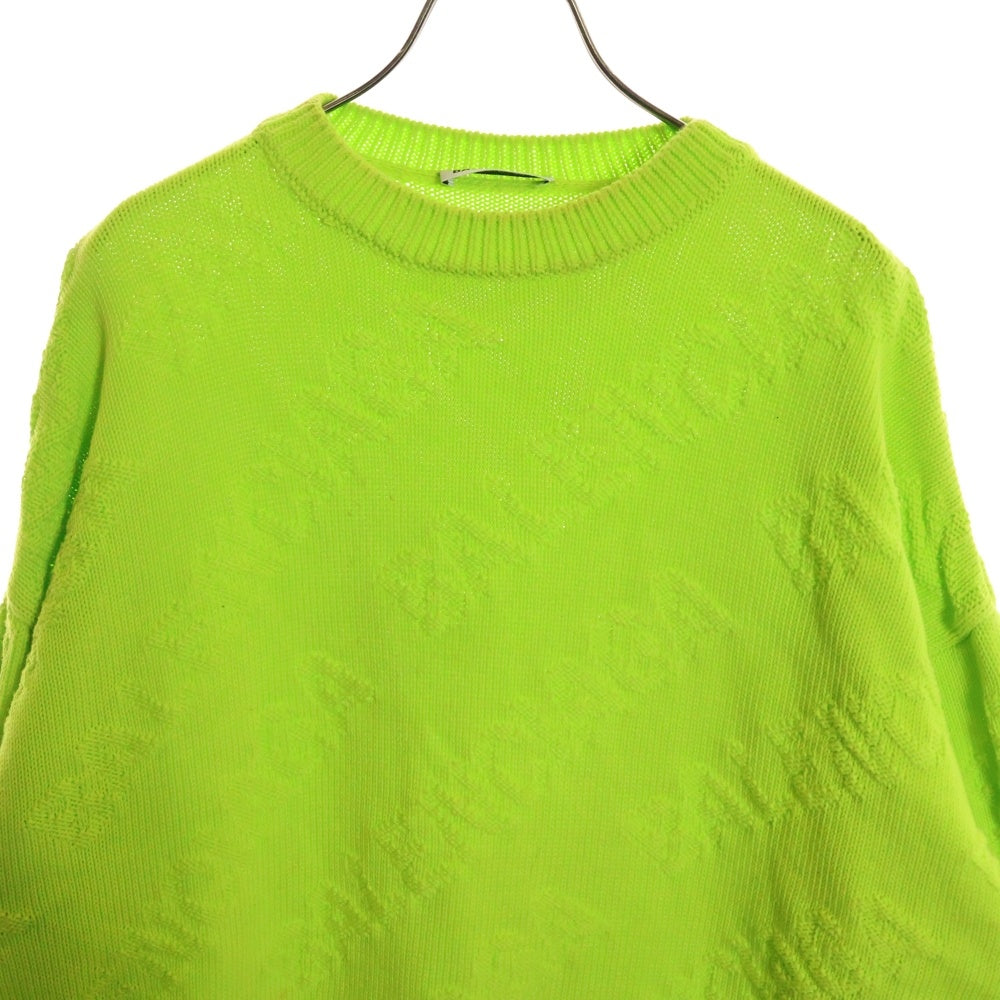 BALENCIAGA ライトグリーン クルーネックセーター BALENCIAGA(バレンシアガ) Logo Jacquard Sweater クルーネックニット