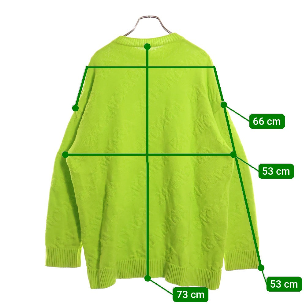 BALENCIAGA ライトグリーン クルーネックセーター BALENCIAGA(バレンシアガ) Logo Jacquard Sweater クルーネックニット