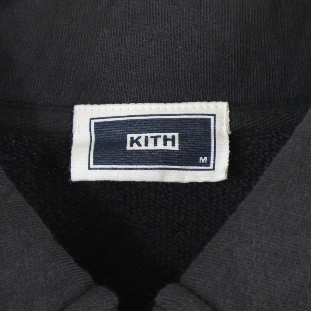 KITH(キス) Quarter Zip Popover Sweatshirt ロゴ刺繍 襟付きハーフ